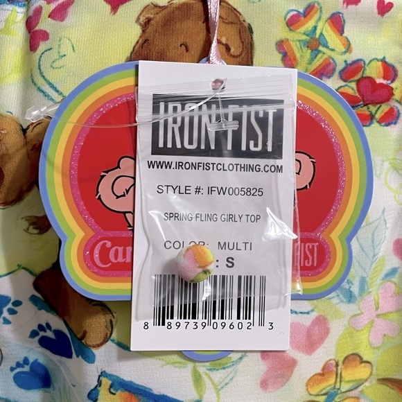IRON FIST Care Bears Spring Fling girlie top S, M, L, NWT - Picture 9 of 11